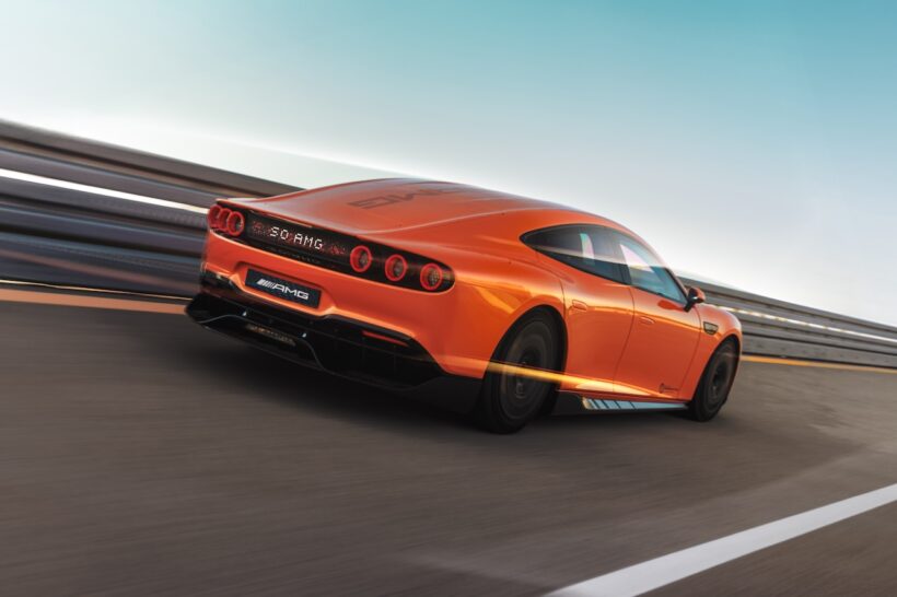 耐久走行チャレンジを敢行した「コンセプト AMG GT XX」。