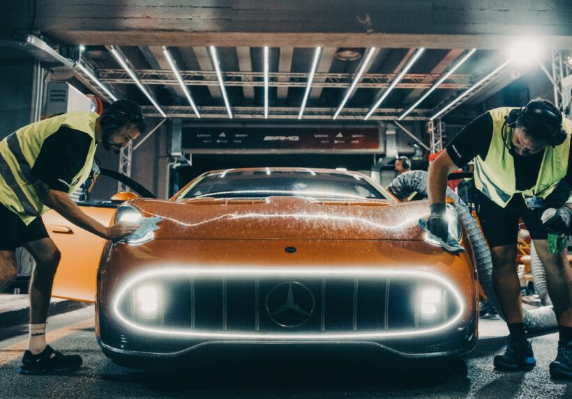 耐久走行チャレンジを敢行した「コンセプト AMG GT XX」。