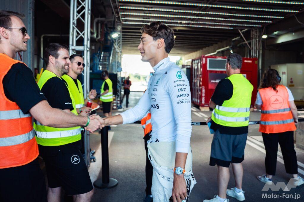 今回の耐久チャレンジには、メルセデス AMGからF1に参戦するジョージ・ラッセルも参加。コンセプト AMG GT XXのパフォーマンスを大絶賛した。