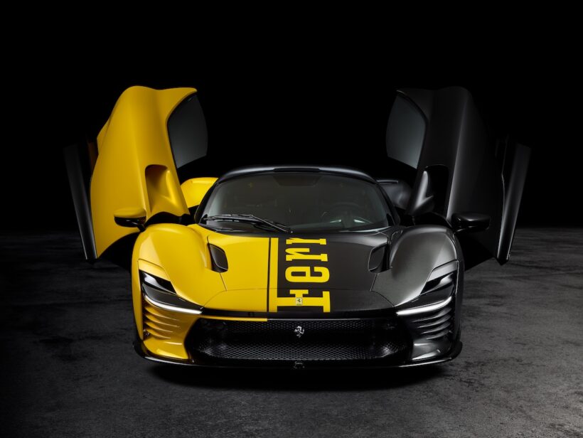 今回のチャリティオークションのために、フェラーリは「SP3 デイトナ」を1台のみ再製造。希少な1台は、新車史上最高額で落札された。