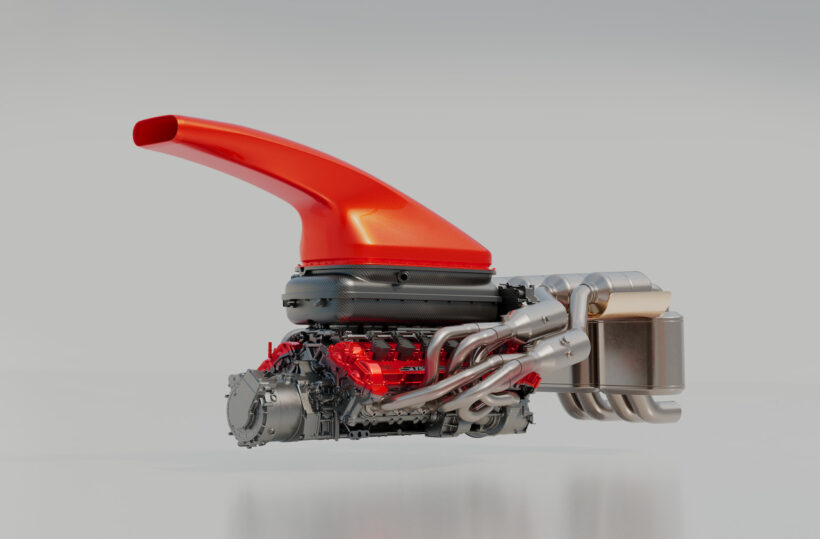 ゴードン・マレー・スペシャルビークルズが発表した「GMSV S1 LM」のパワーユニット。