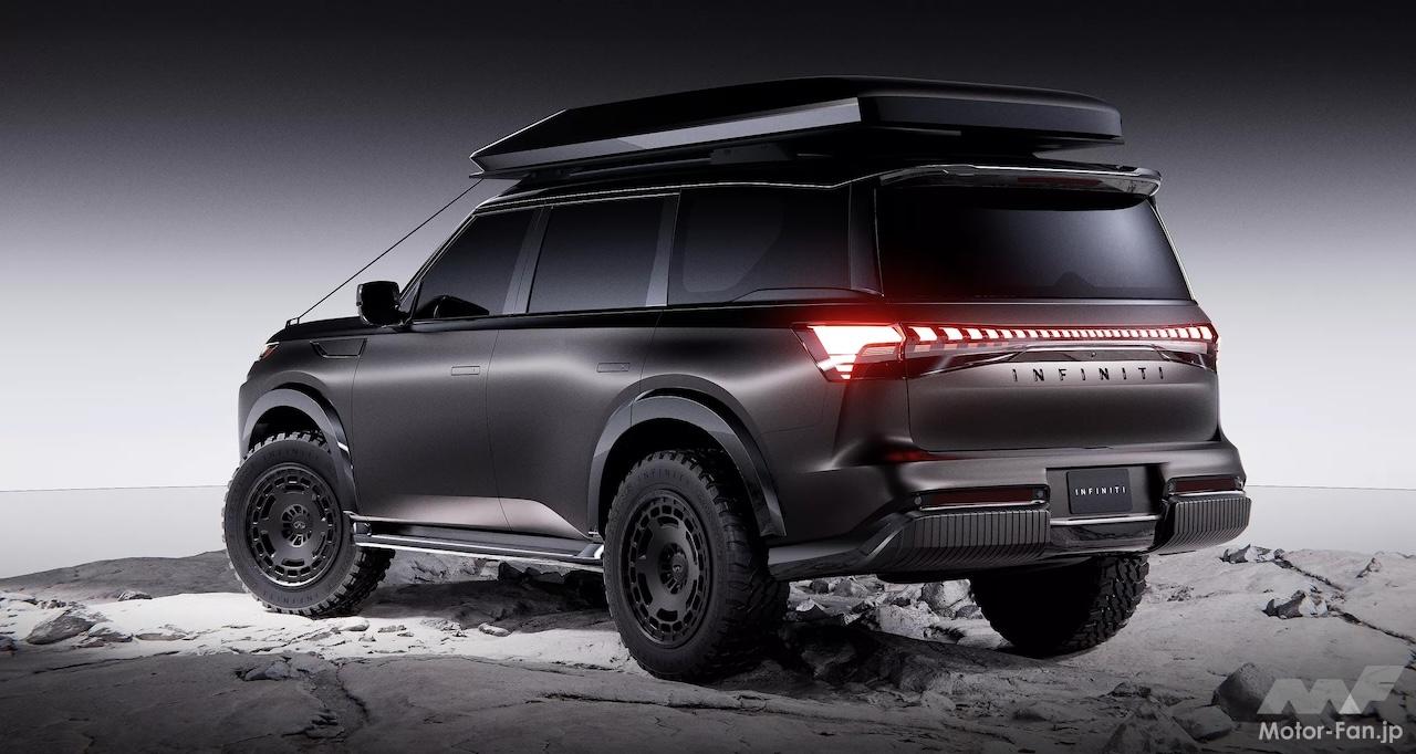 インフィニティ、“攻めすぎ”新型QX80コンセプト2台を世界初公開! GT-R