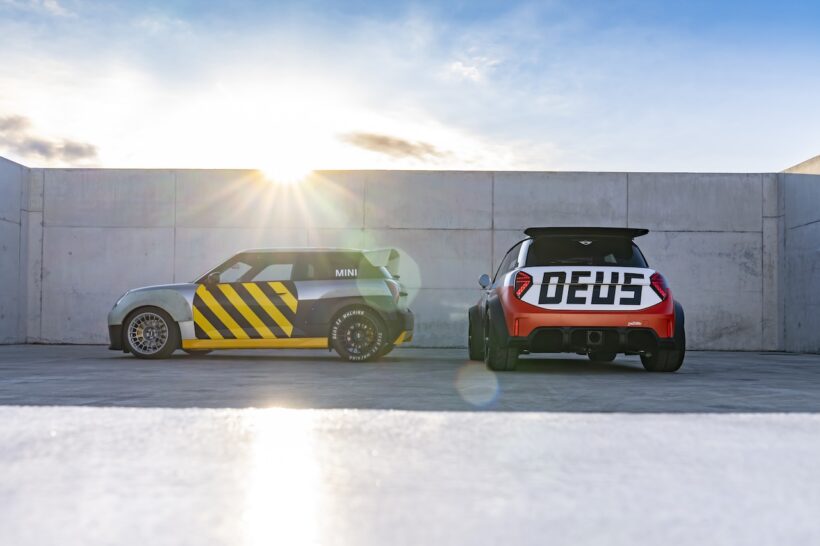 MINIとデウス エクス マキナによるコラボレーションモデル「スケグ（Skeg）」と「マキナ（Machina）」。