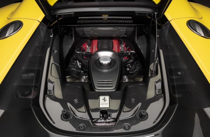 新型プラグインハイブリッドスーパースポーツ「フェラーリ 849 テスタロッサ スパイダー」のパワートレイン。