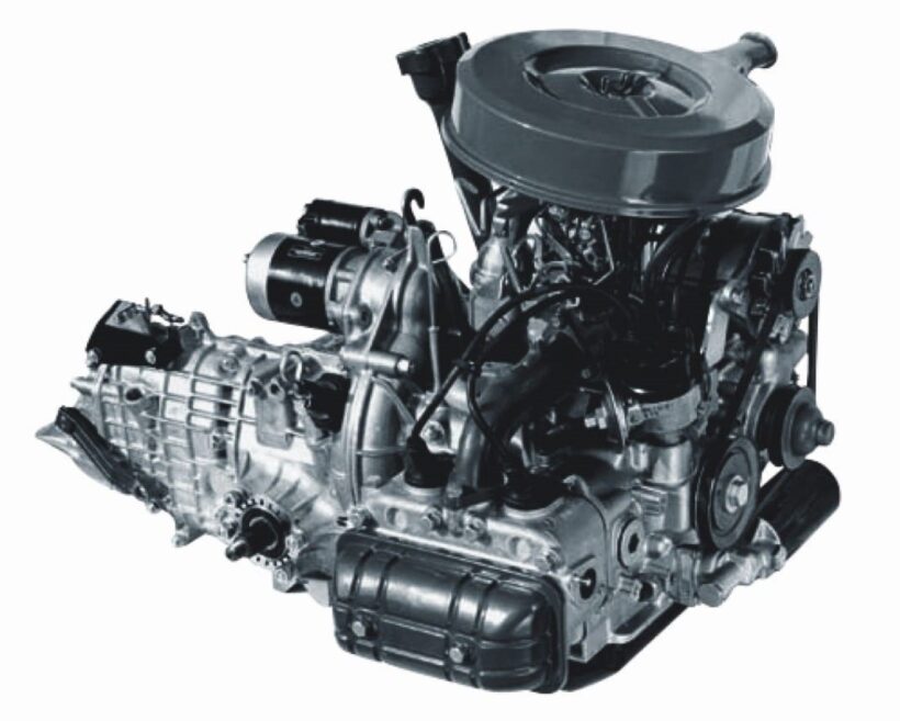 「スバル1000」に搭載された水平対向エンジン(EA52型)