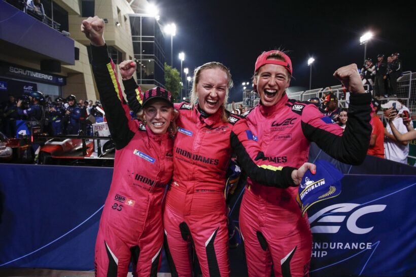 サラ・ボビ―、ラヘル・フレイ、ミシェル・ガッティンのアイアン・デイムズがバーレーンでクラス優勝を果たしました。