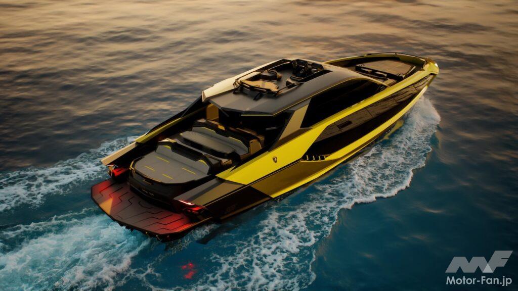 モナコ・ヨットショーで公開された高級ヨット「テクノマール フォー ランボルギーニ 101FT」。