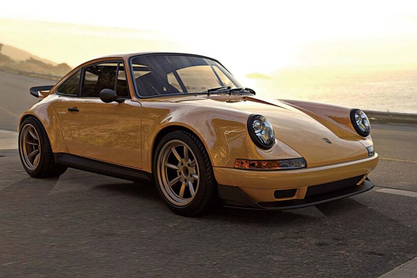 【Theon Design】イギリスのテオン・デザインからリリースされているレストモッド911は、964型911をベースとするもの。ここで紹介するトップモデルの「テオンR」は、1970年代の911RSRにデザインのインスピレーションを得たモデルだ。独自のDOHC 4バルブヘッドを持つ4.0リッターの水平対向6気筒エンジンは500PS以上の最高出力を発揮する。■ https://theondesign.com/