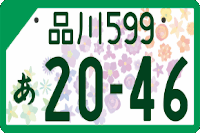 図柄入りナンバープレートの写真