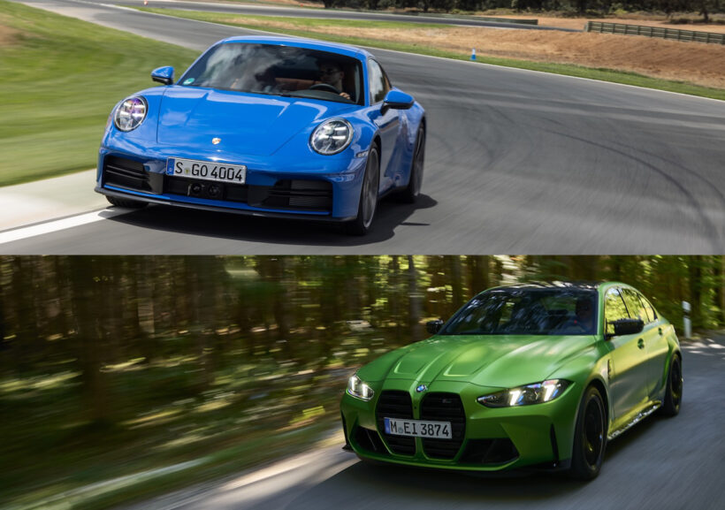 Porsche 911 Carrera × BMW M3 Competition M xDrive Sedan