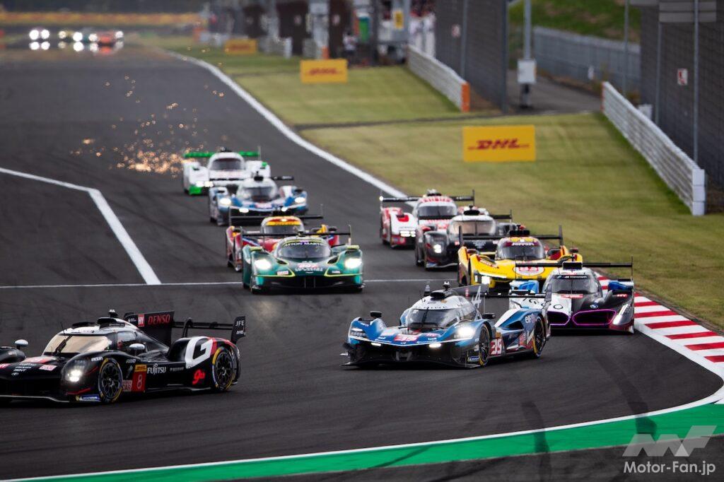 WEC第7戦富士6時間レースを走行する、アルピーヌのハイパーカー「A424」。