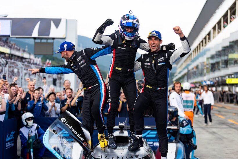 セーフティカー導入により、順位を大きく落としていたA424 35号車が優勝圏内に浮上。的確なピット戦略もあり、アルピーヌ初となるWEC勝利を獲得した。