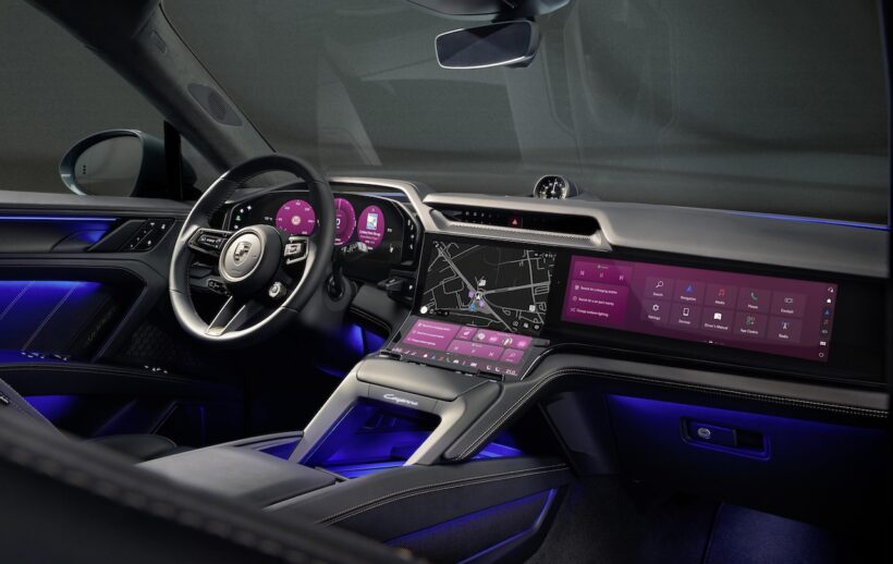 ポルシェは、2025年末に発表される「カイエン エレクトリック」のインテリアを公開した。