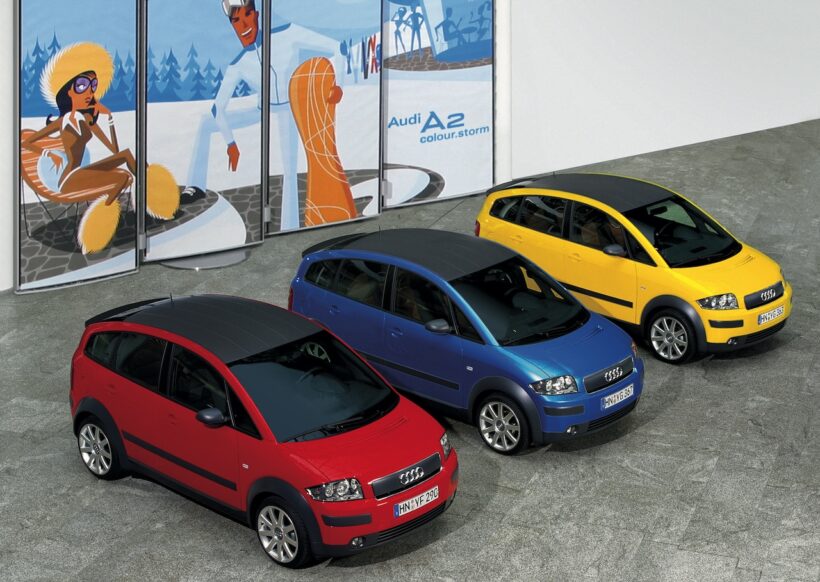 かつてアウディが販売したアルミニウム製コンパクトカー「A2」。