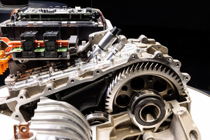 初のフル電動モデル「フェラーリ エレットリカ」の電動パワートレイン。