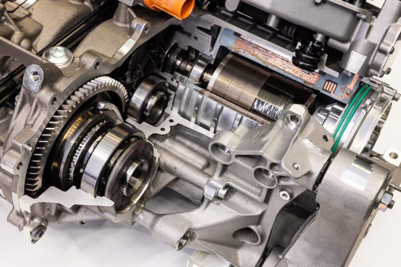 初のフル電動モデル「フェラーリ エレットリカ」の電動パワートレイン。