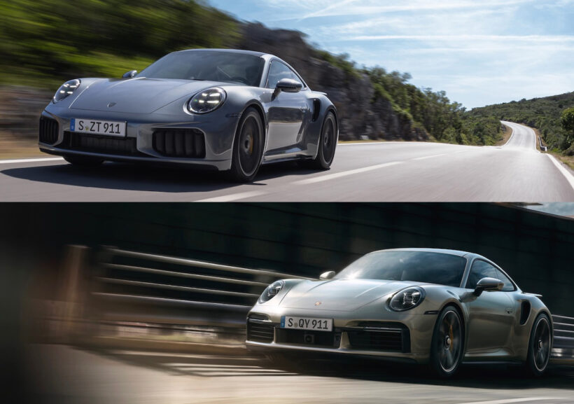 Porsche 911 Turbo S 992.2（上）× Porsche 911 Turbo S 992.1