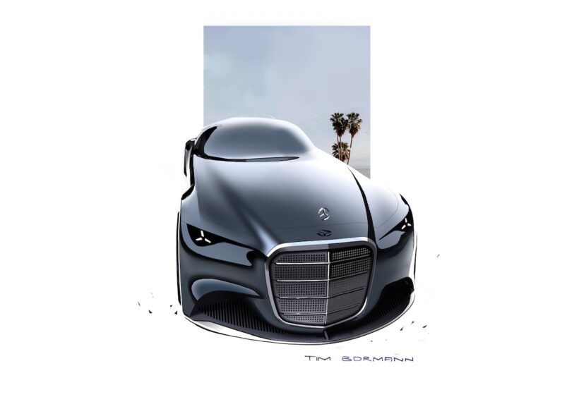 「メルセデス・ベンツ ヴィジョン アイコニック」のデザインスケッチ。