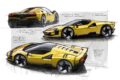 ワンオフモデル「フェラーリ SC40」のデザインスケッチ。