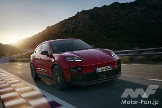 フル電動パフォーマンスSUV「マカン GTS」の走行シーン。