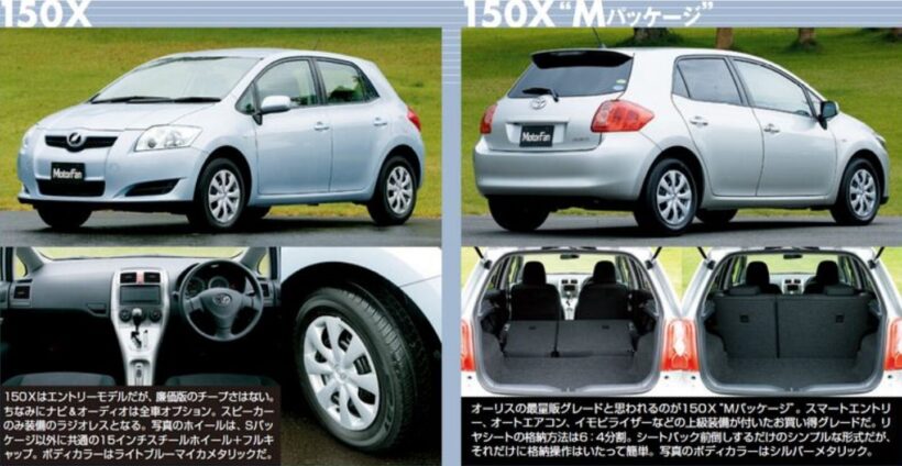 トヨタ「オーリス」のグレード別