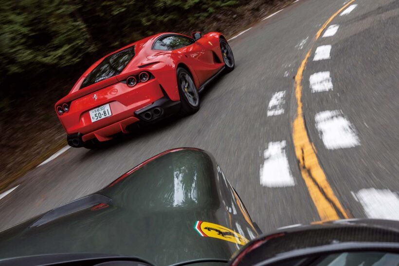 通常ラインナップの頂点に位置するV12気筒FRモデルだが、その立ち位置はモデルによって微妙な変化があるようだ。フェラーリが12チリンドリに込めた狙いと目的は何か。先代の812スーパーファストと比較して明らかにしてみよう。