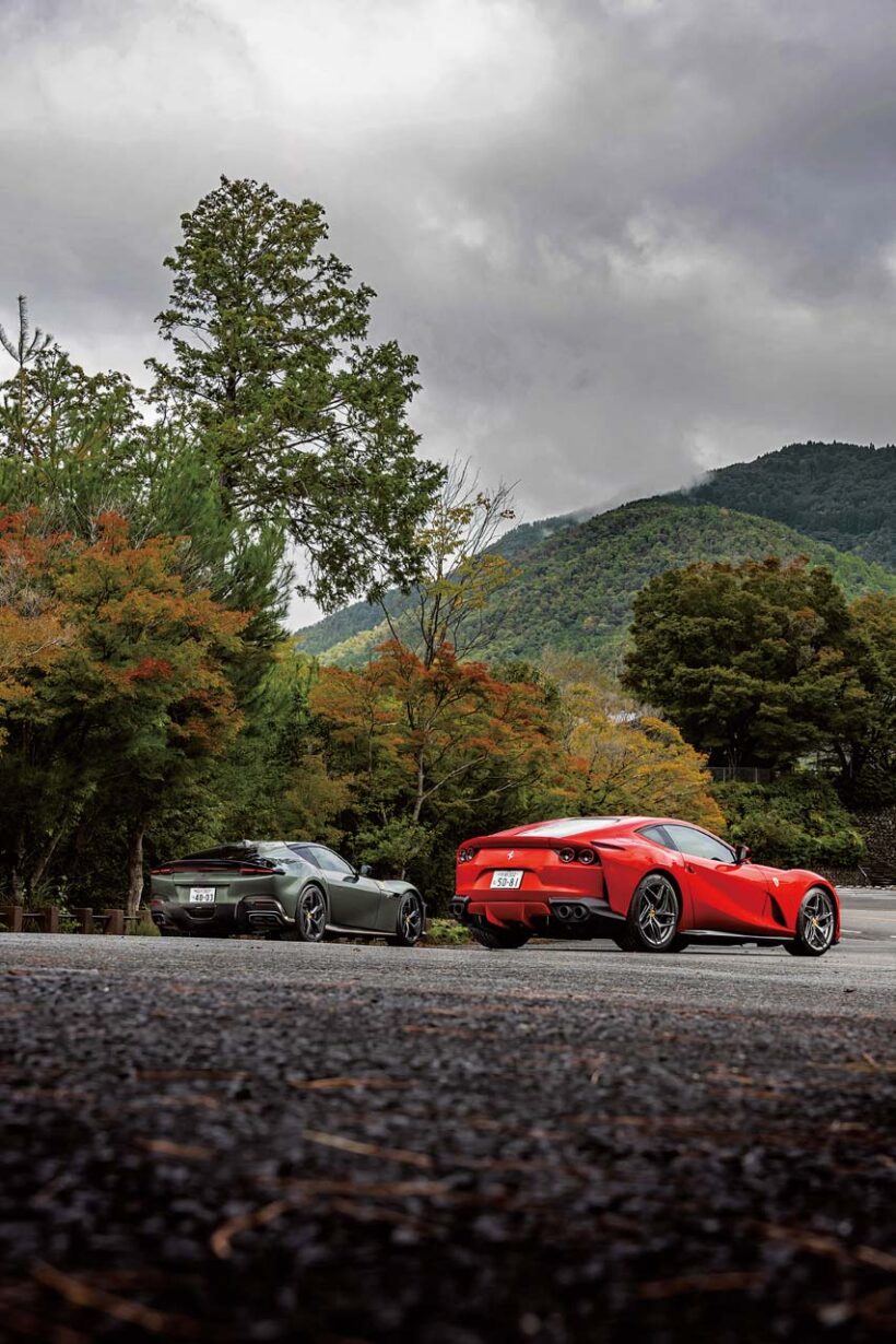 通常ラインナップの頂点に位置するV12気筒FRモデルだが、その立ち位置はモデルによって微妙な変化があるようだ。フェラーリが12チリンドリに込めた狙いと目的は何か。先代の812スーパーファストと比較して明らかにしてみよう。