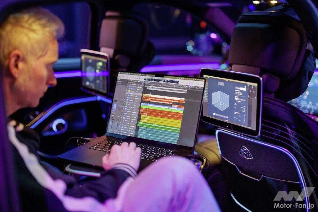 メルセデス・マイバッハ S 680のリヤキャビンに搭載された「クラフテッド・イン・ア・メルセデス・ベンツ」。