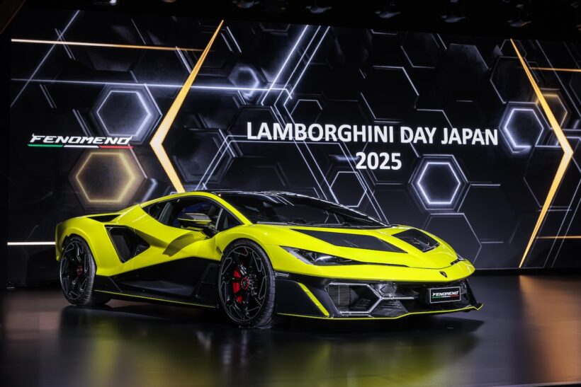 東京有明で開催された「ランボルギーニ・デイ・ジャパン2025」において、ランボルギーニはフューオフモデル「フェノメノ」をアジア初公開した。