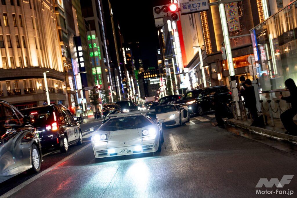 イベントに先立って、100台を超えるランボルギーニが、東京の街をパレードランした。