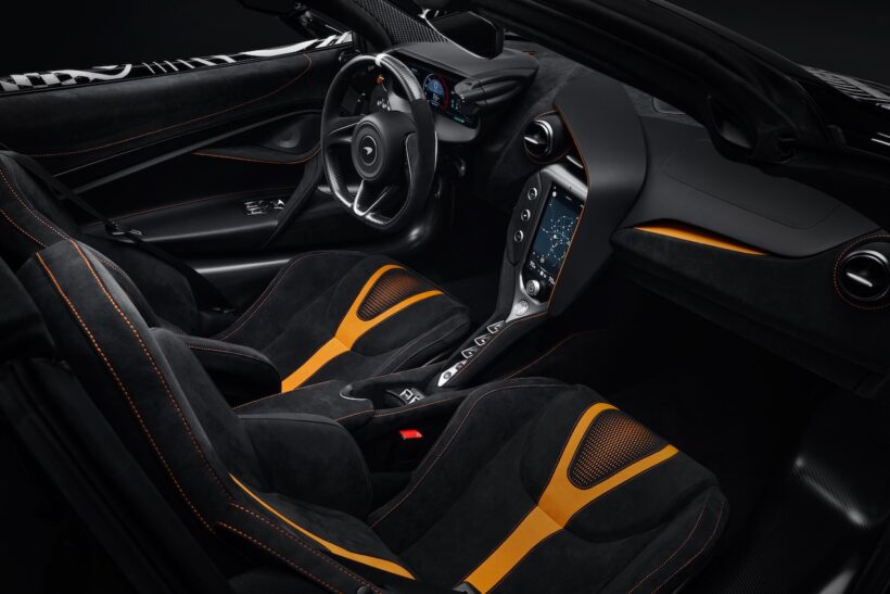 「マクラーレン 750S スパイダー プロジェクト ヴィヴァ」のコクピット。