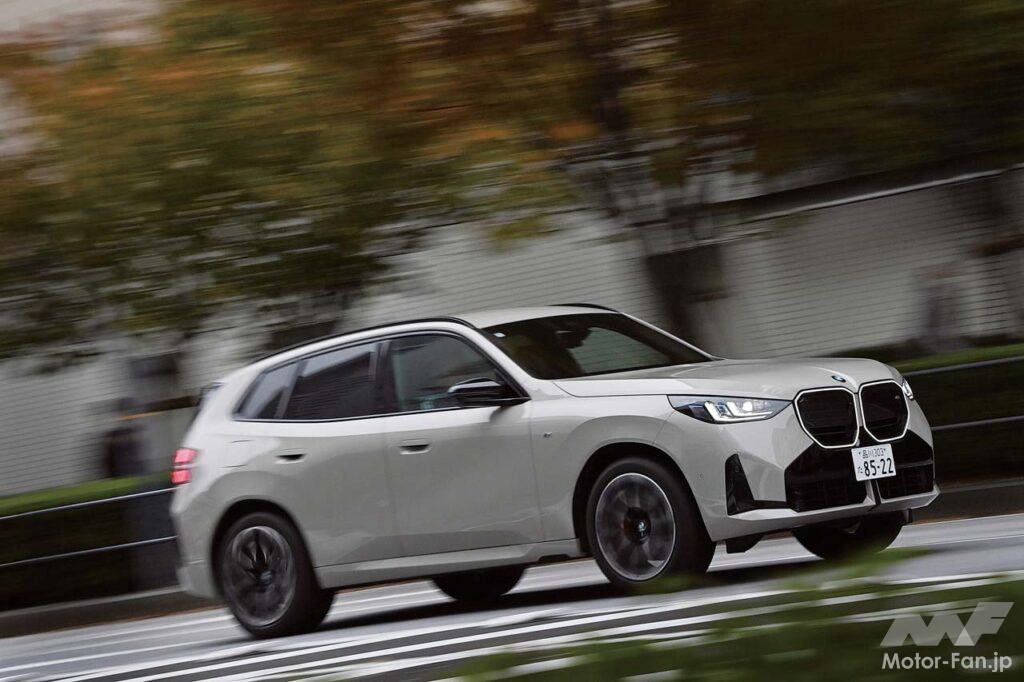 SQ5よりも車重が100kgほど軽いBMW X3 M50の走りは極めて軽快そのもの。走るほどにSUVを運転していることを忘れてしまうほどだ。