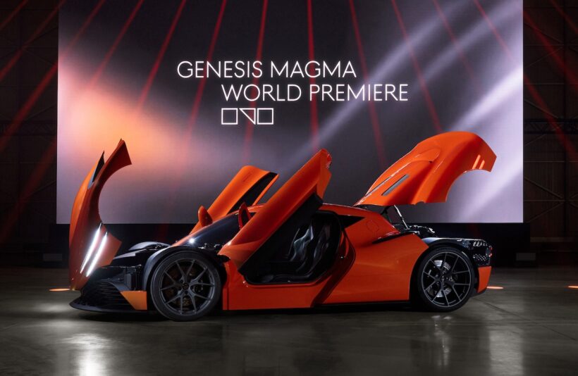 ワールドプレミアイベントで初公開された「ジェネシス マグマ GT コンセプト」。