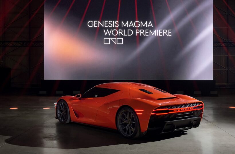 ワールドプレミアイベントで初公開された「ジェネシス マグマ GT コンセプト」。