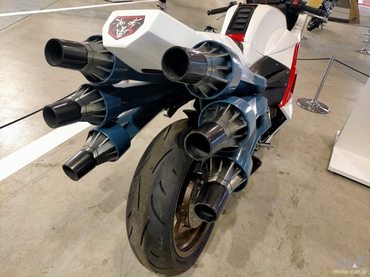 映画「シン・仮面ライダー」のサイクロン号を生展示！ ベース車両は