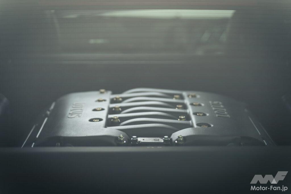 ロータス エスプリ S1を現代にアップデートした「アンコール シリーズ1」の3.5リッターV型8気筒ツインターボ。