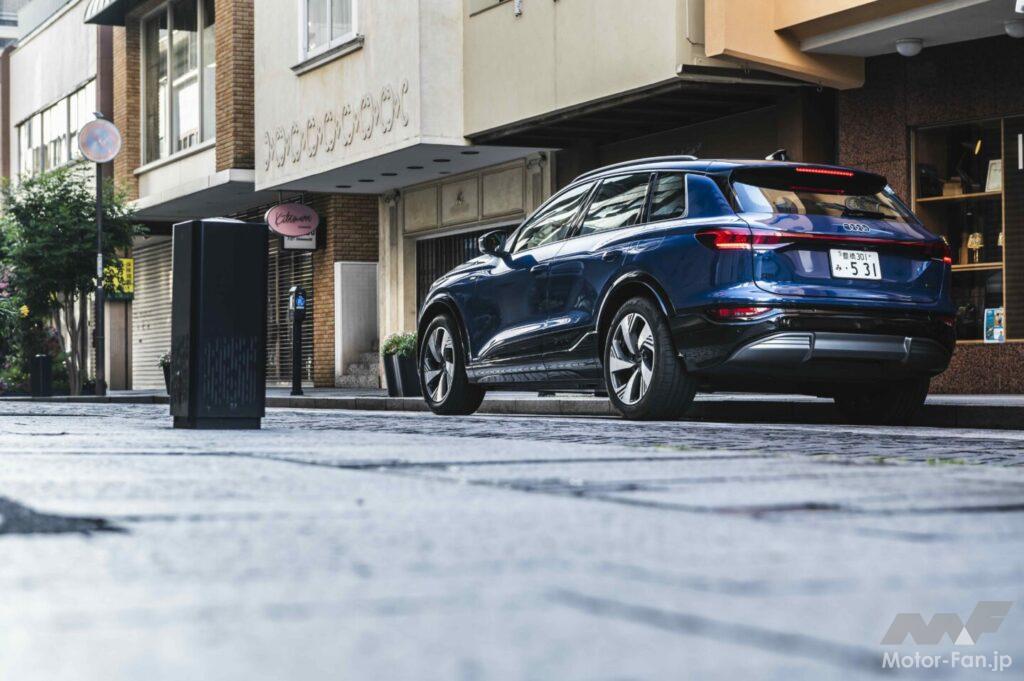 洗礼されたリヤスタイリングもアウディQ6 e-tronの魅力のひとつである。