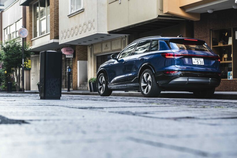 洗礼されたリヤスタイリングもアウディQ6 e-tronの魅力のひとつである。