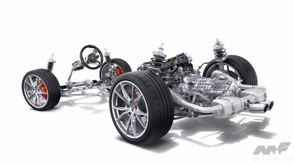 エントリーモデルとしての性格はあるが、水平対向エンジンとともにサスペンション周りにも最新のテクノロジーが搭載されている718系。