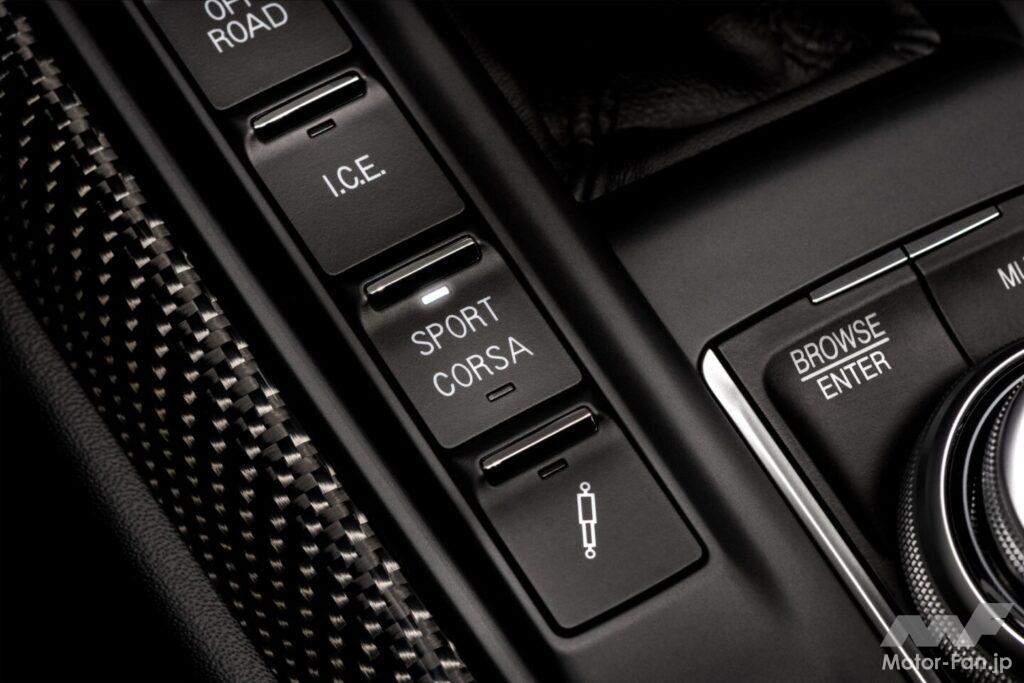トロフェオに与えられた"Sport Corsa" 走行モード。