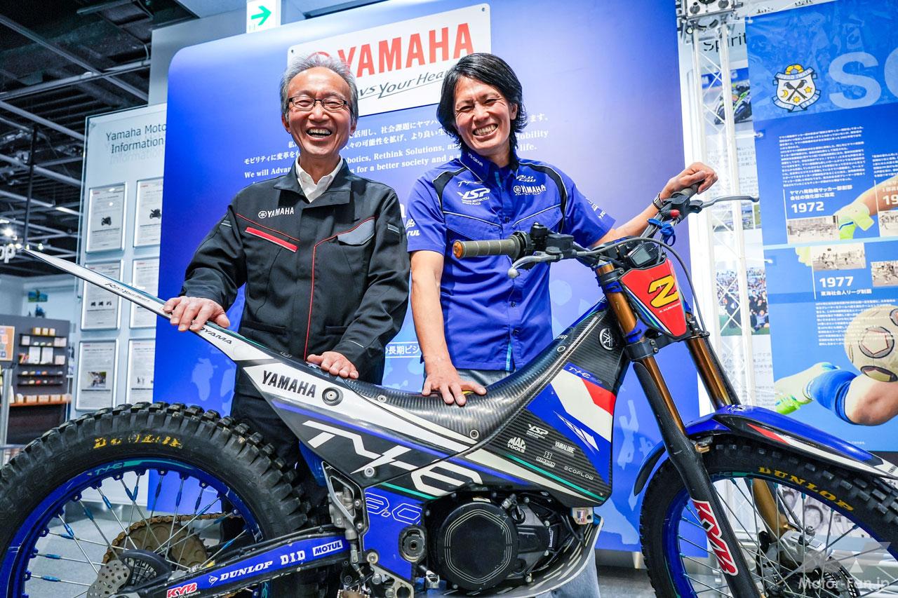2025全日本トライアル選手権で黒山健一選手がヤマハの電動バイク「TY-E