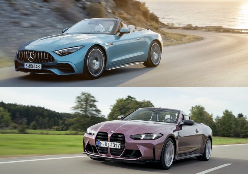 Mercedes-AMG SL 43 × BMW M4 Competition M xDrive Cabriolet