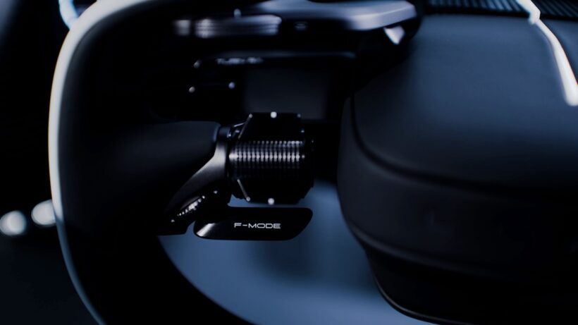 レクサスのフル電動スーパースポーツ「LFA コンセプト」のコクピット。