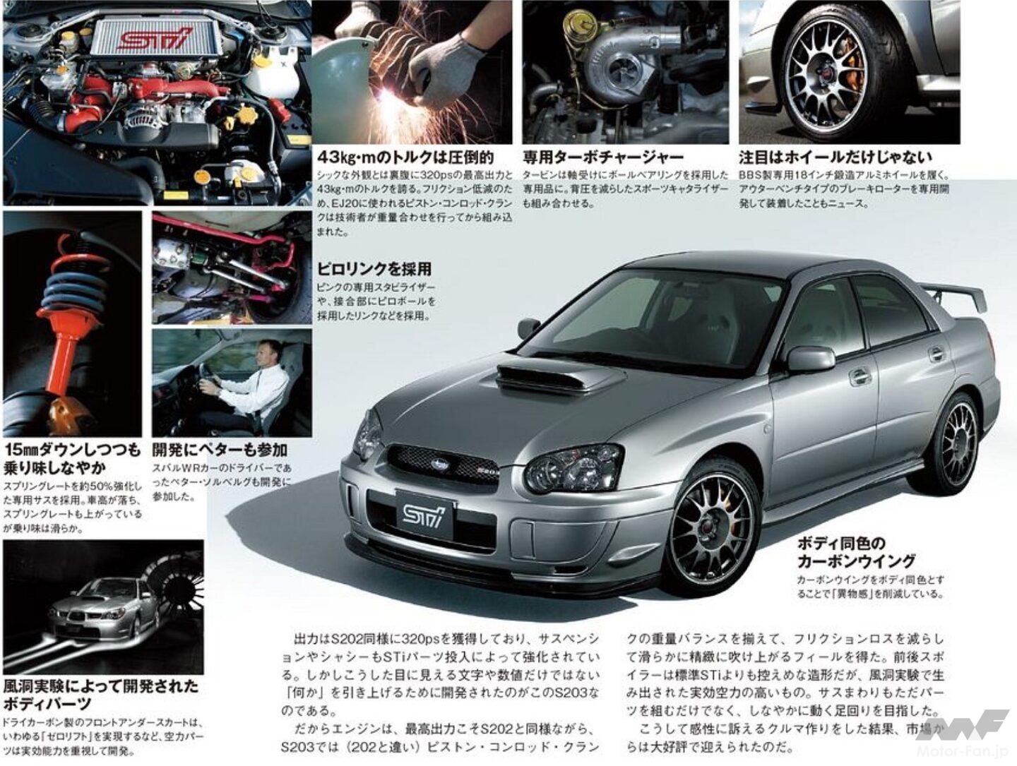 STIチューンの最高峰Sシリーズ、スバル「インプレッサS203」が555台