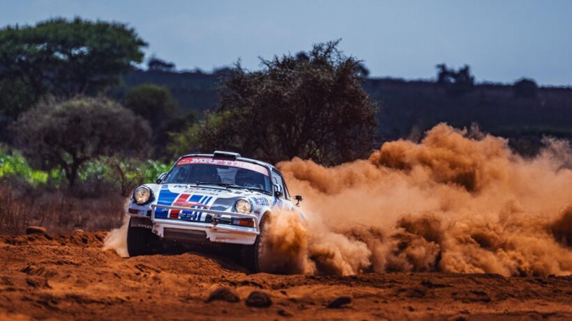 2025年の「イーストアフリカン・サファリ・クラシック・ラリー」に参戦した、ジェフ・ズワートのポルシェ 911 Fシリーズ。
