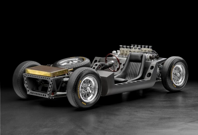 4.0リッターV型12気筒自然吸気エンジンが組み込まれた、「ランボルギーニ ミウラ」のシャシー。
