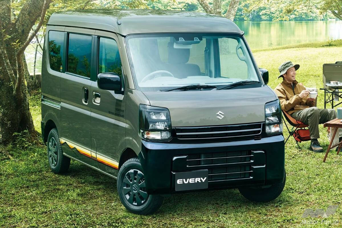 レジャー軽バン、禁断の同門対決! 両側パワスラ標準のスズキ エブリイ