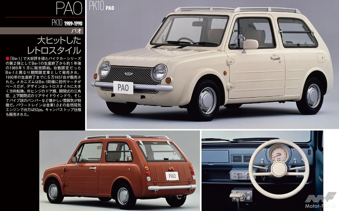 遊び心満載！ 日産パイクカーシリーズ第2弾「パオ」138.5万円～＆第3弾