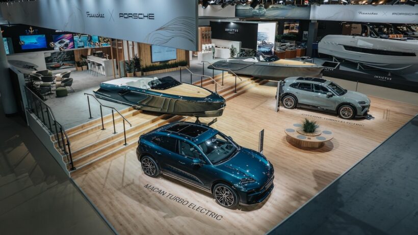 ポルシェは、「ボート・デュッセルドルフ2026」において、新型電動ボートと「マカン ターボ コンセプト ラゴ」を発表した。
