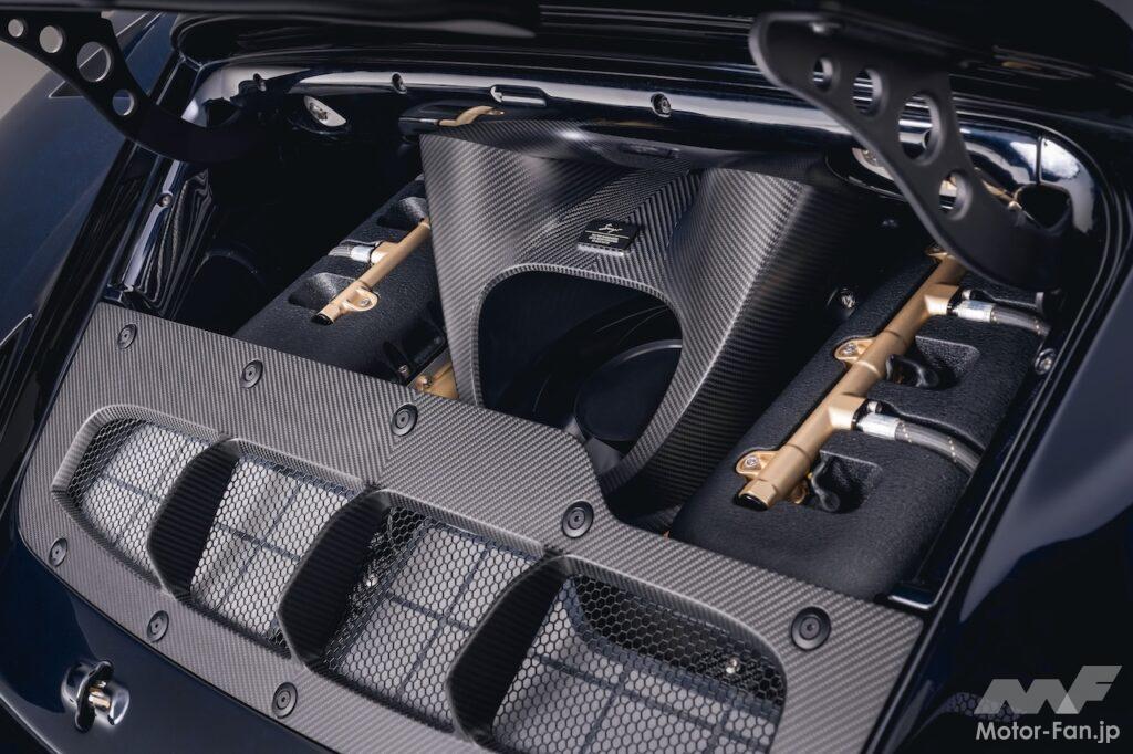 964の自然吸気フラット6エンジンをベースに、ツインターボと空冷式インタークーラーを装着。700PSという最高出力を手にした。